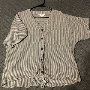 Striped button shirt